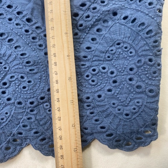 Abercrombie‎ & Fitch Blue Eyelet Halter Crop Top Women’s Size M Boho Festival - Picture 7 of 13